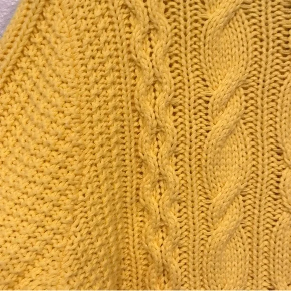 Ralph Lauren | LRL | Lauren Jeans Co.| Yellow Cable Knit Turtleneck Sweater - Picture 6 of 8